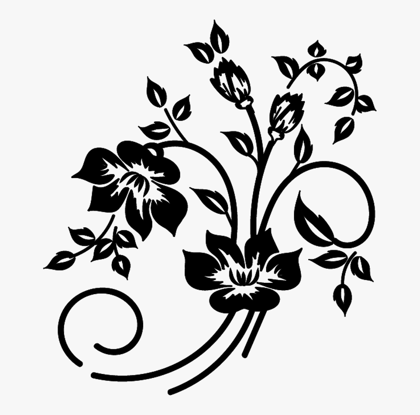 Detail Flower Black And White Png Nomer 21