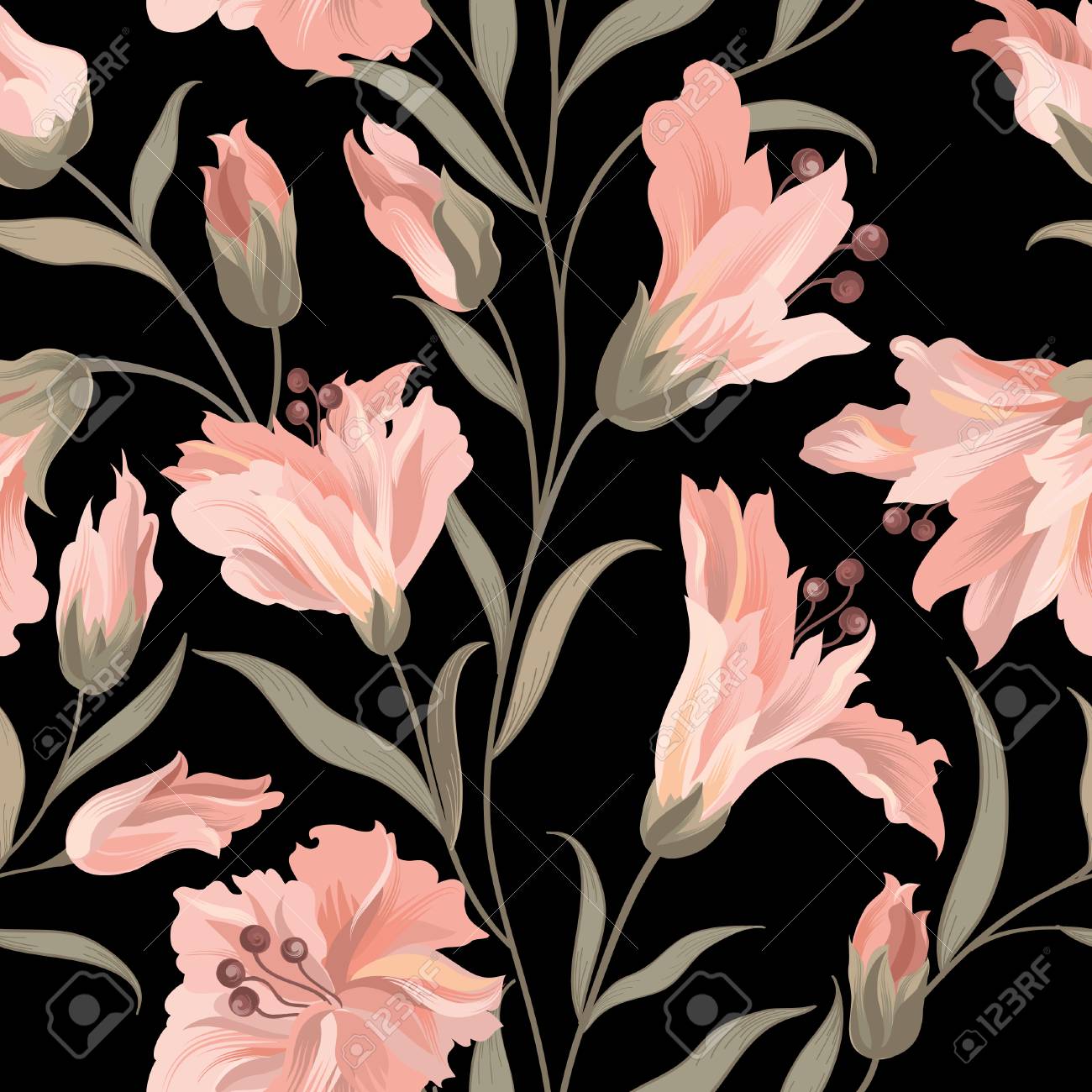 Detail Flower Black Background Nomer 42