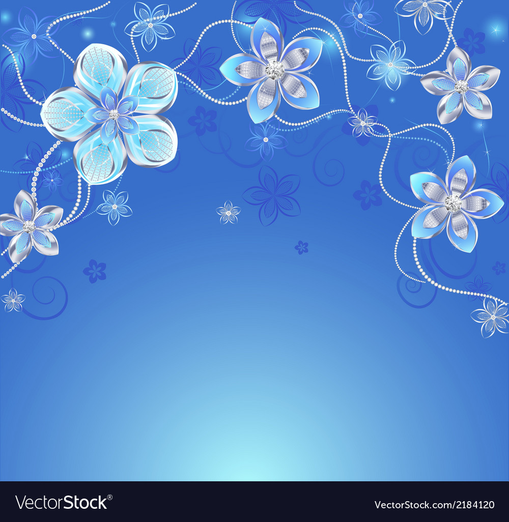 Detail Flower Blue Background Nomer 22