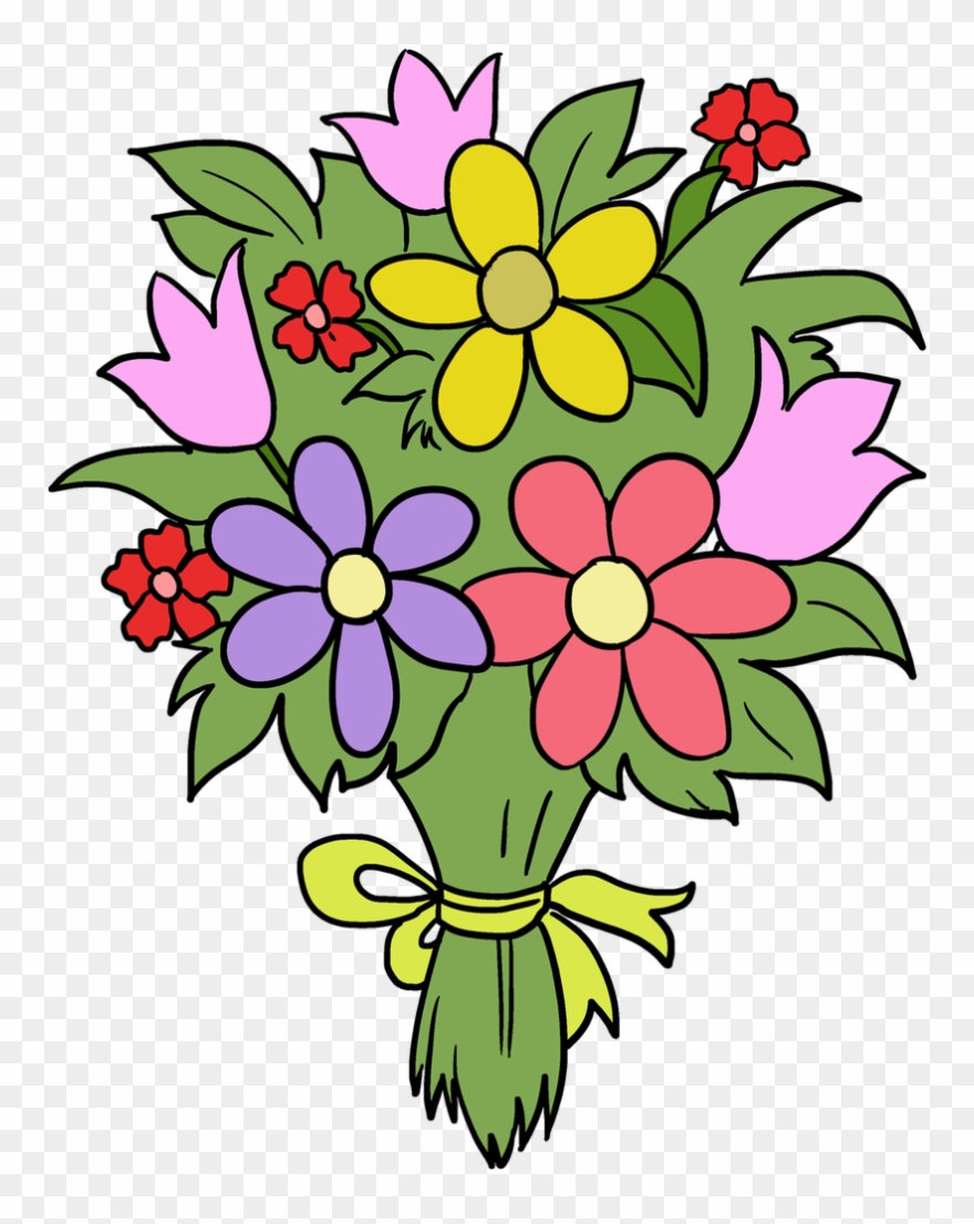 Detail Flower Bouquet Clip Art Nomer 5