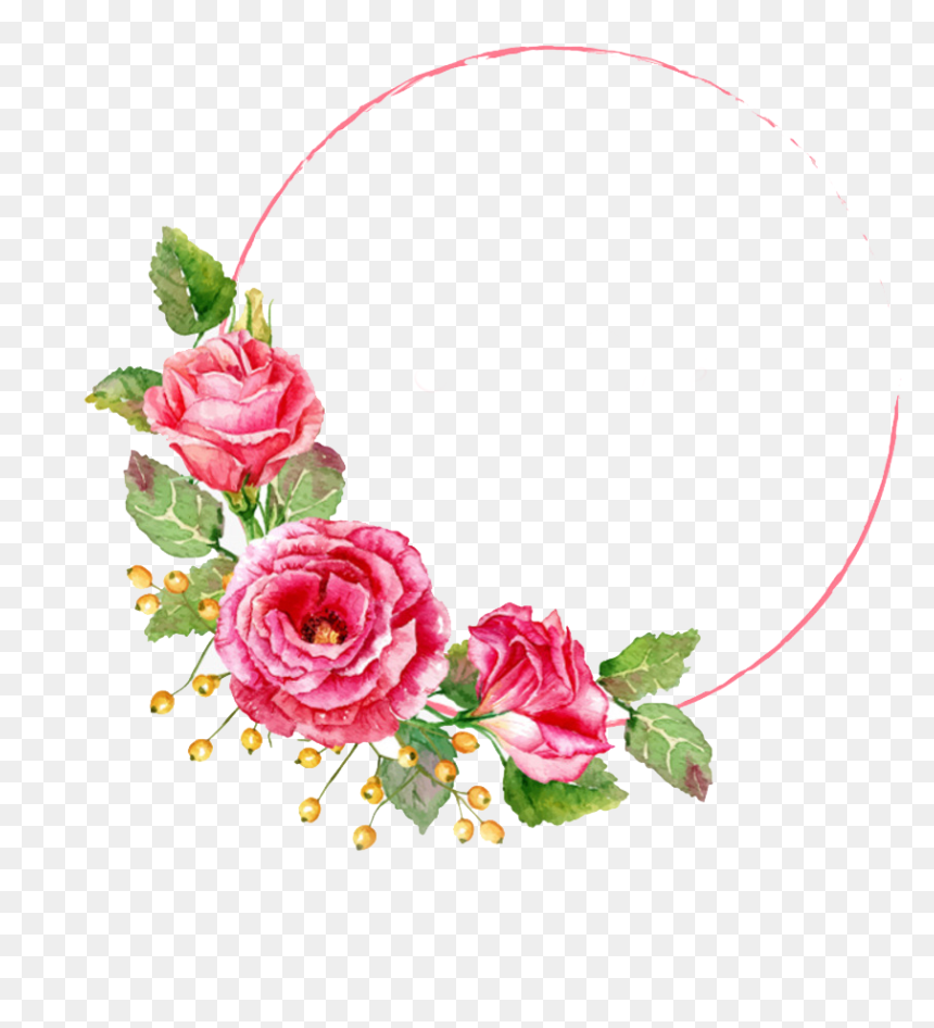 Detail Flower Frame Png Vector Nomer 20