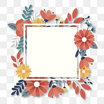 Detail Flower Frame Png Vector Nomer 21