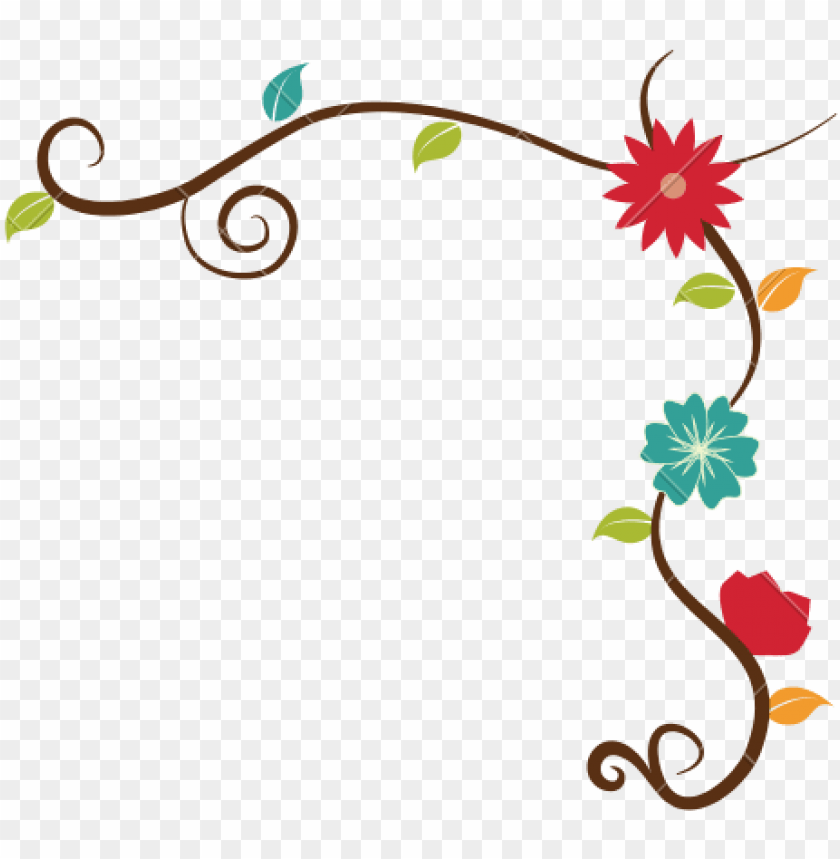 Detail Flower Frame Png Vector Nomer 24