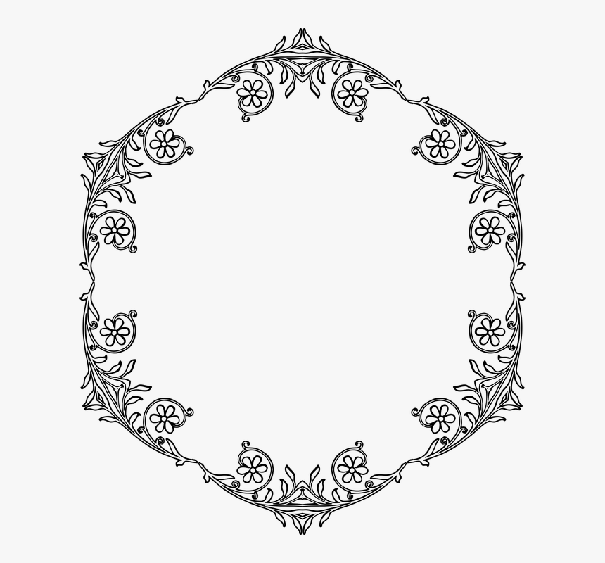 Detail Flower Frame Png Vector Nomer 38