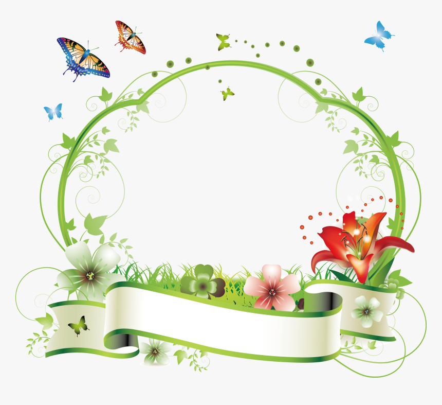 Detail Flower Frame Png Vector Nomer 45