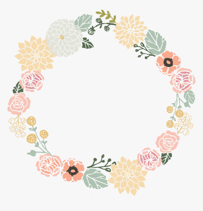 Detail Flower Frame Png Vector Nomer 6