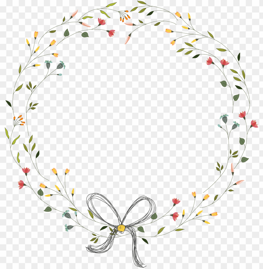 Detail Flower Frame Png Vector Nomer 7