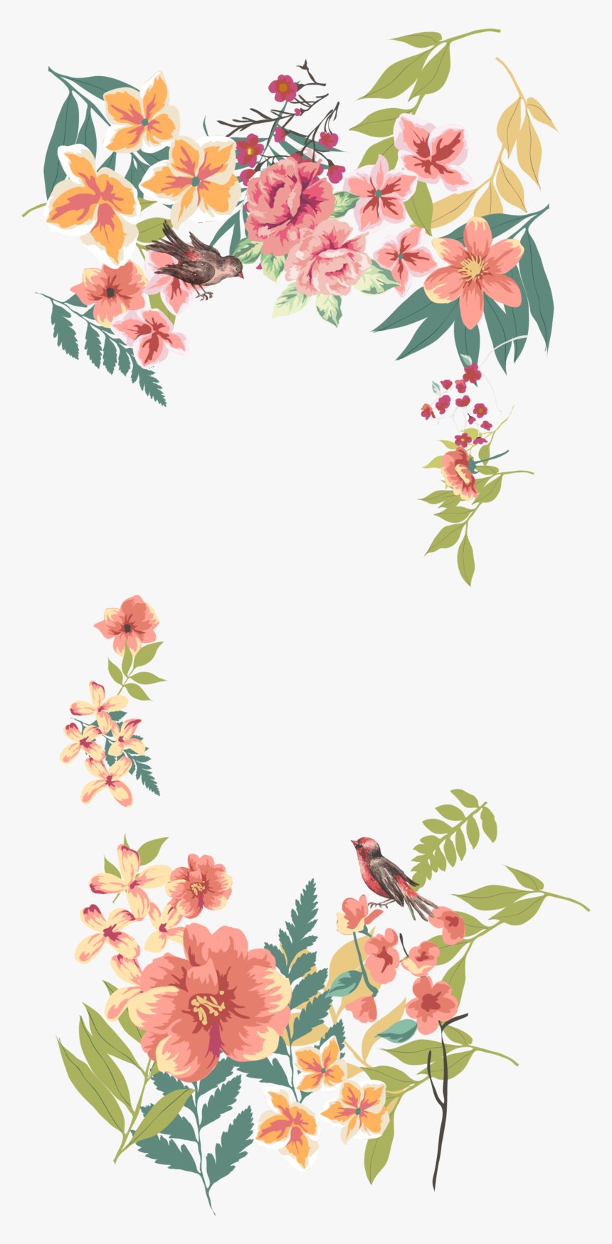 Detail Flower Frame Png Vector Nomer 10