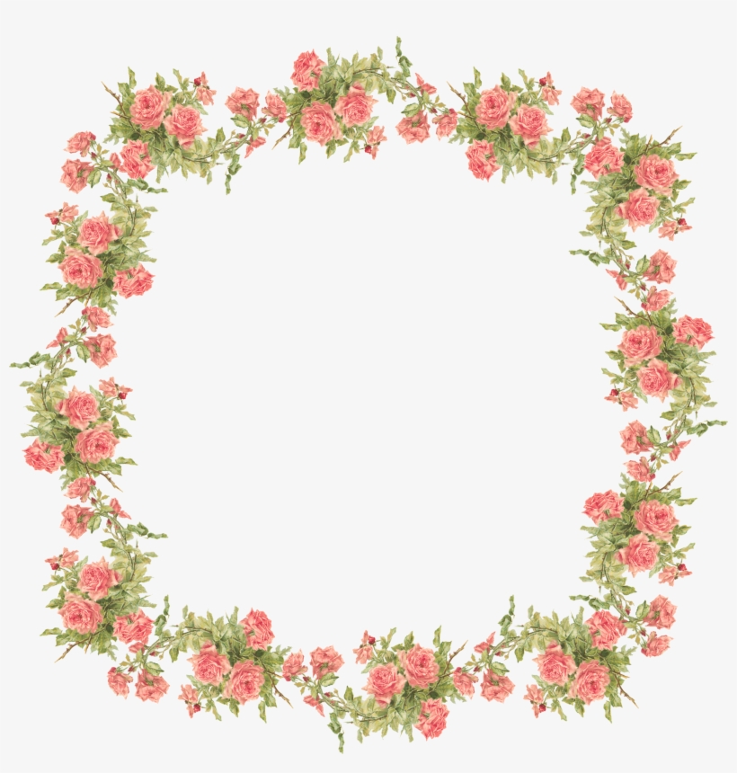 Detail Flower Frame Transparent Background Nomer 12