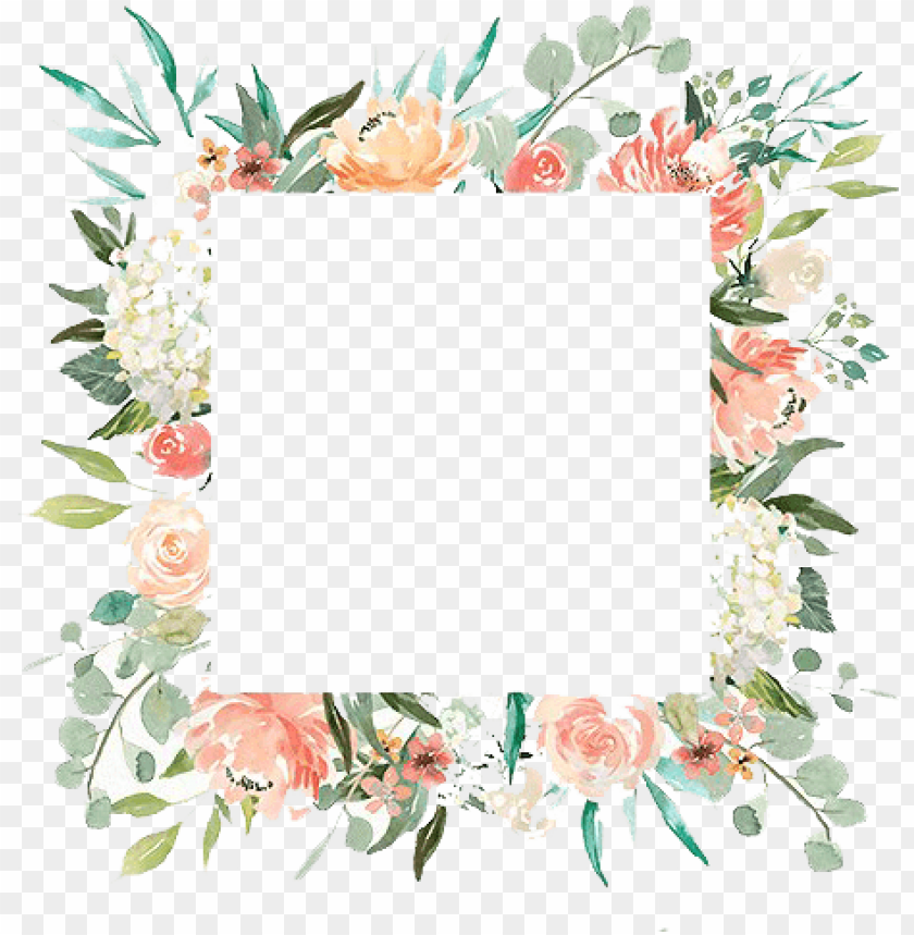 Detail Flower Frame Transparent Background Nomer 3