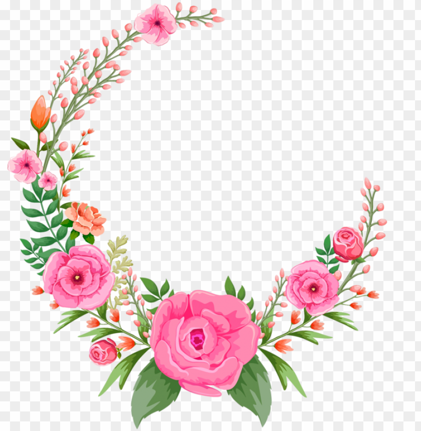 Detail Flower Frame Transparent Background Nomer 31