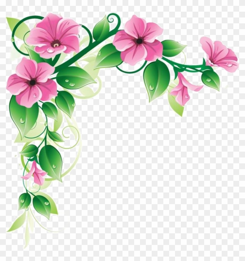 Detail Flower Frame Transparent Background Nomer 43