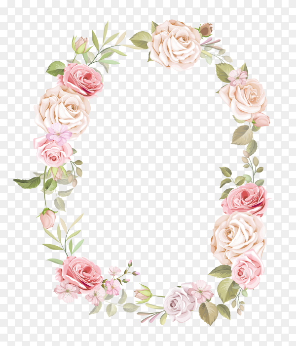 Detail Flower Frame Transparent Background Nomer 7