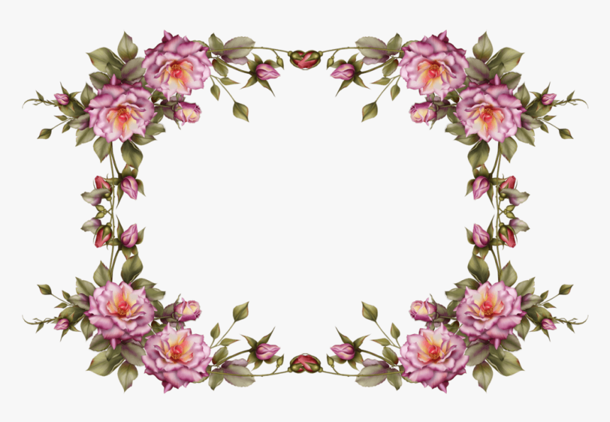 Detail Flower Frame Transparent Background Nomer 9