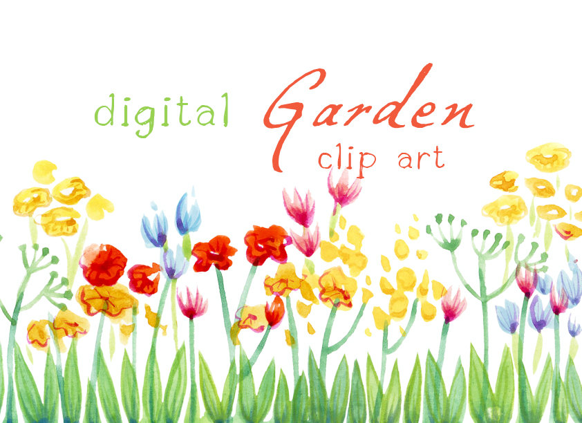 Detail Flower Garden Clipart Nomer 39