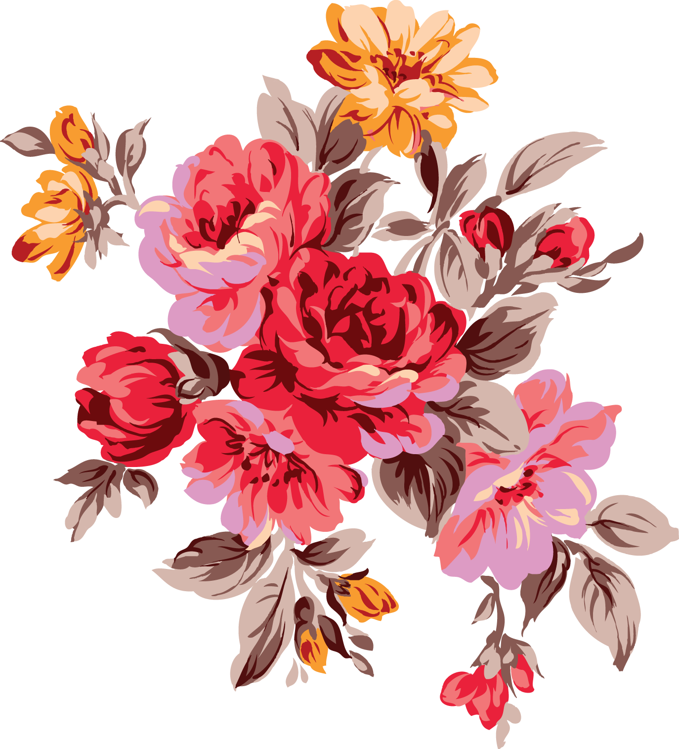 Flower Motif Png - KibrisPDR