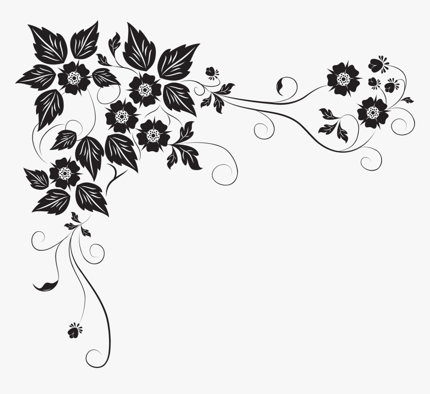 Detail Flower Png Black And White Nomer 11