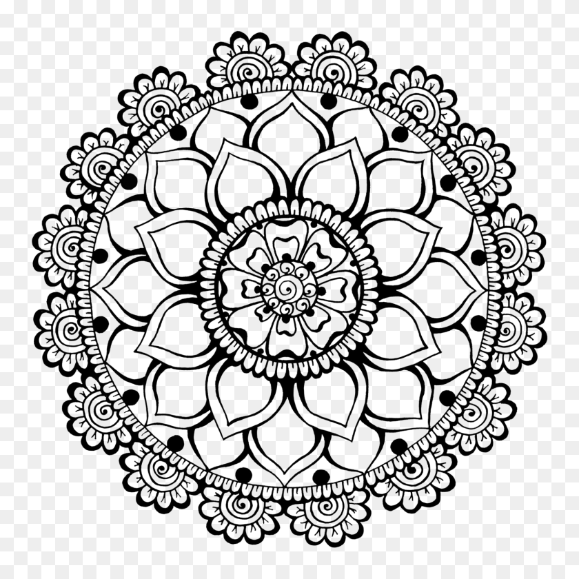 Detail Flower Png Black And White Nomer 25