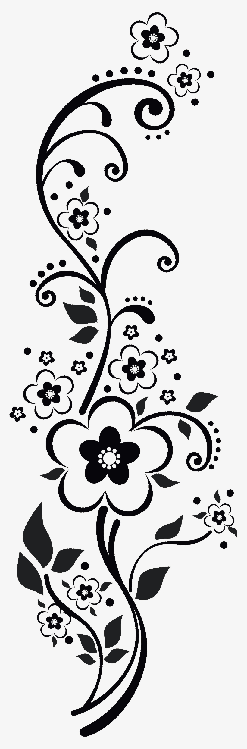 Detail Flower Png Black And White Nomer 47