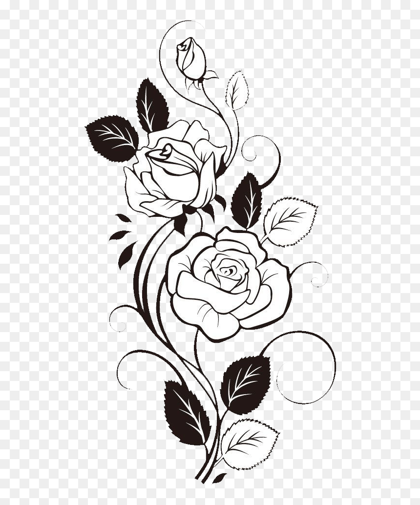 Detail Flower Png Black And White Nomer 48