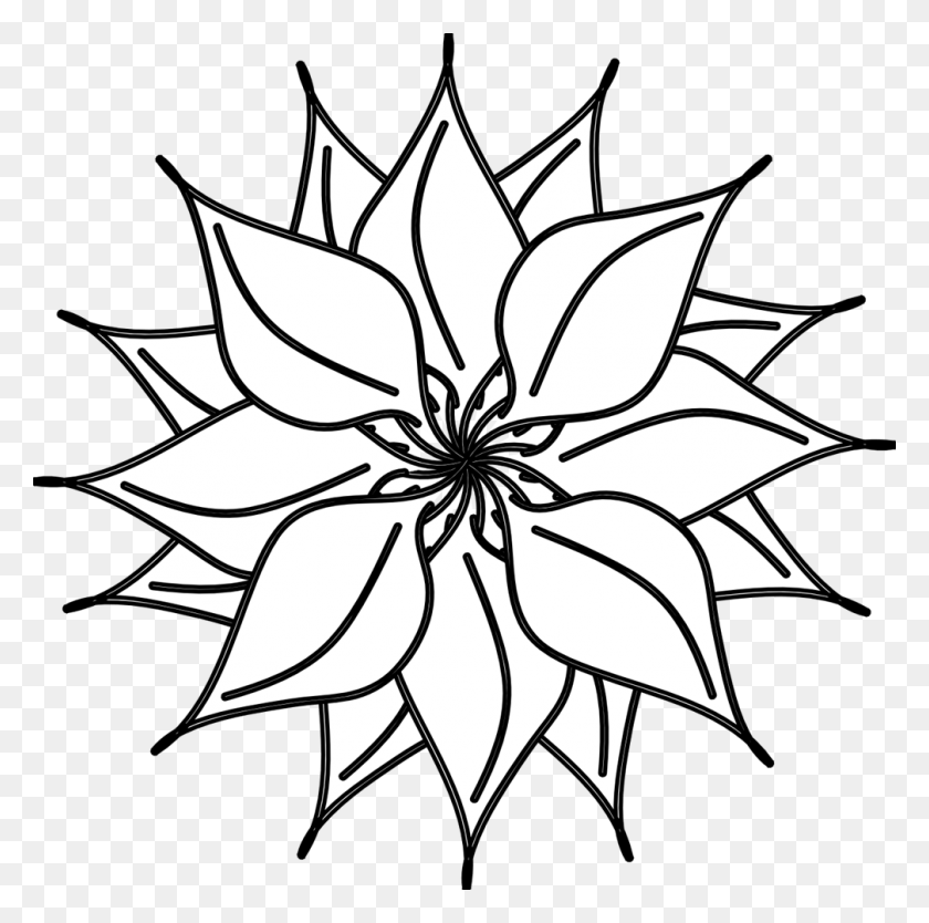 Detail Flower Png Black And White Nomer 49