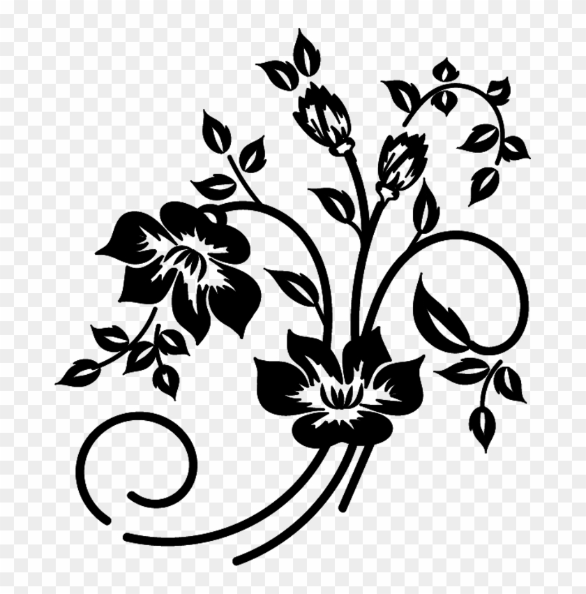 Detail Flower Png Black And White Nomer 8