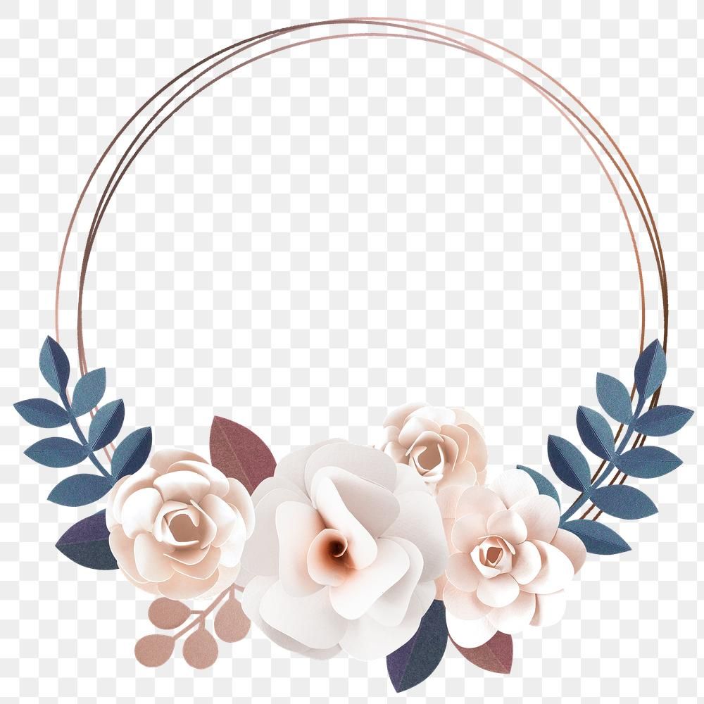 Detail Flower Round Frame Png Nomer 2