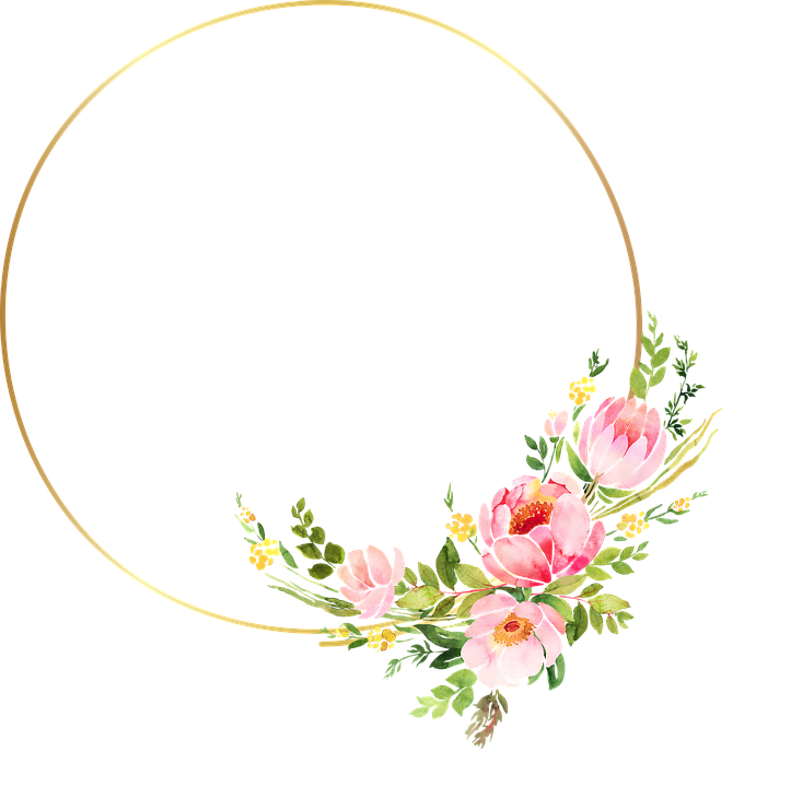 Detail Flower Round Frame Png Nomer 19