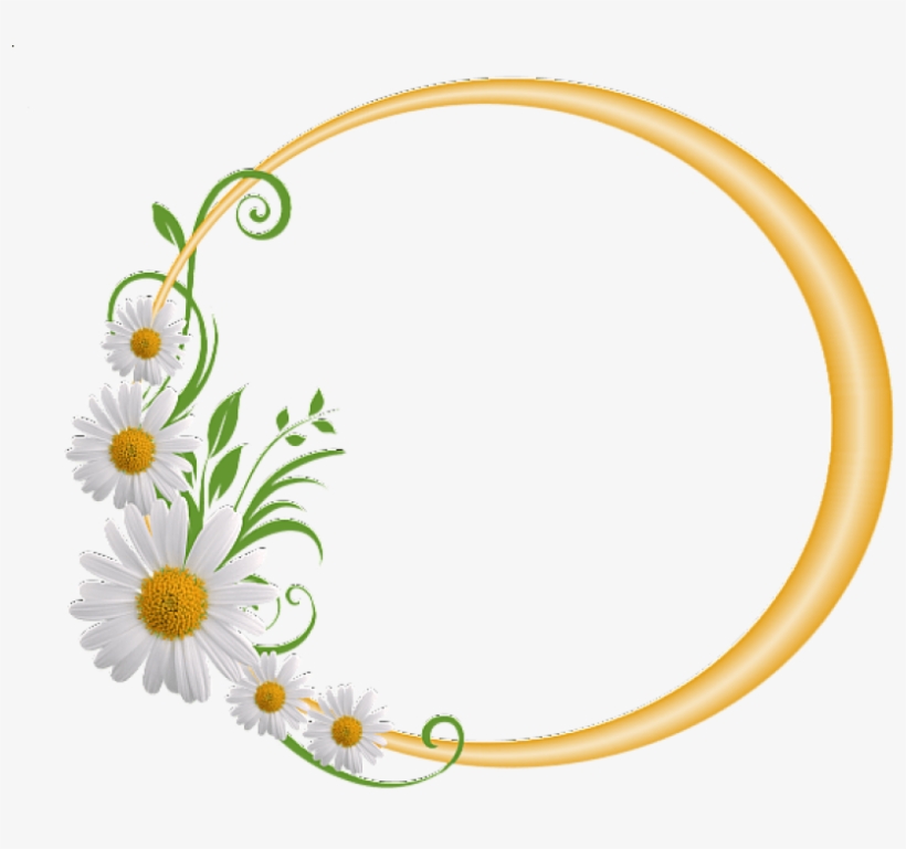 Detail Flower Round Frame Png Nomer 34