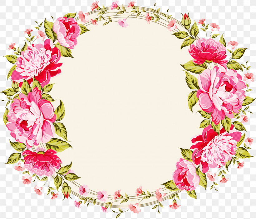 Detail Flower Round Frame Png Nomer 40