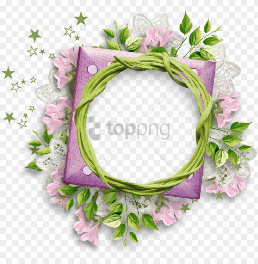 Detail Flower Round Frame Png Nomer 7