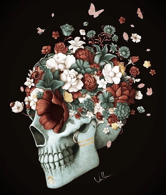 Detail Flower Sugar Skull Wallpaper Nomer 24