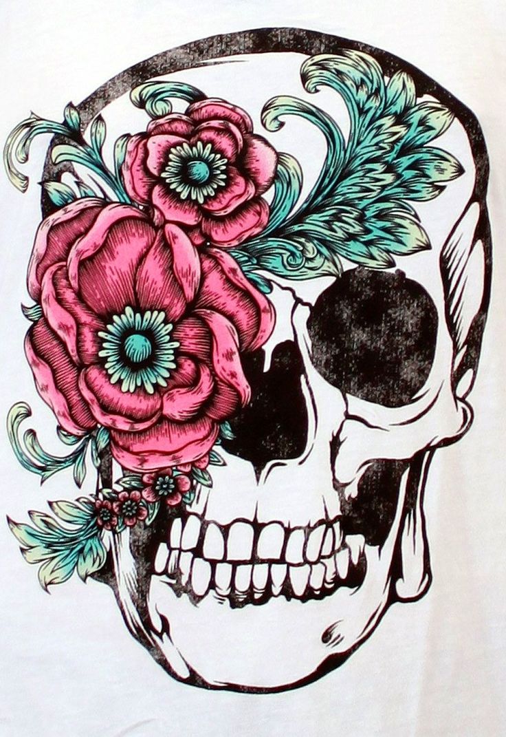 Detail Flower Sugar Skull Wallpaper Nomer 39
