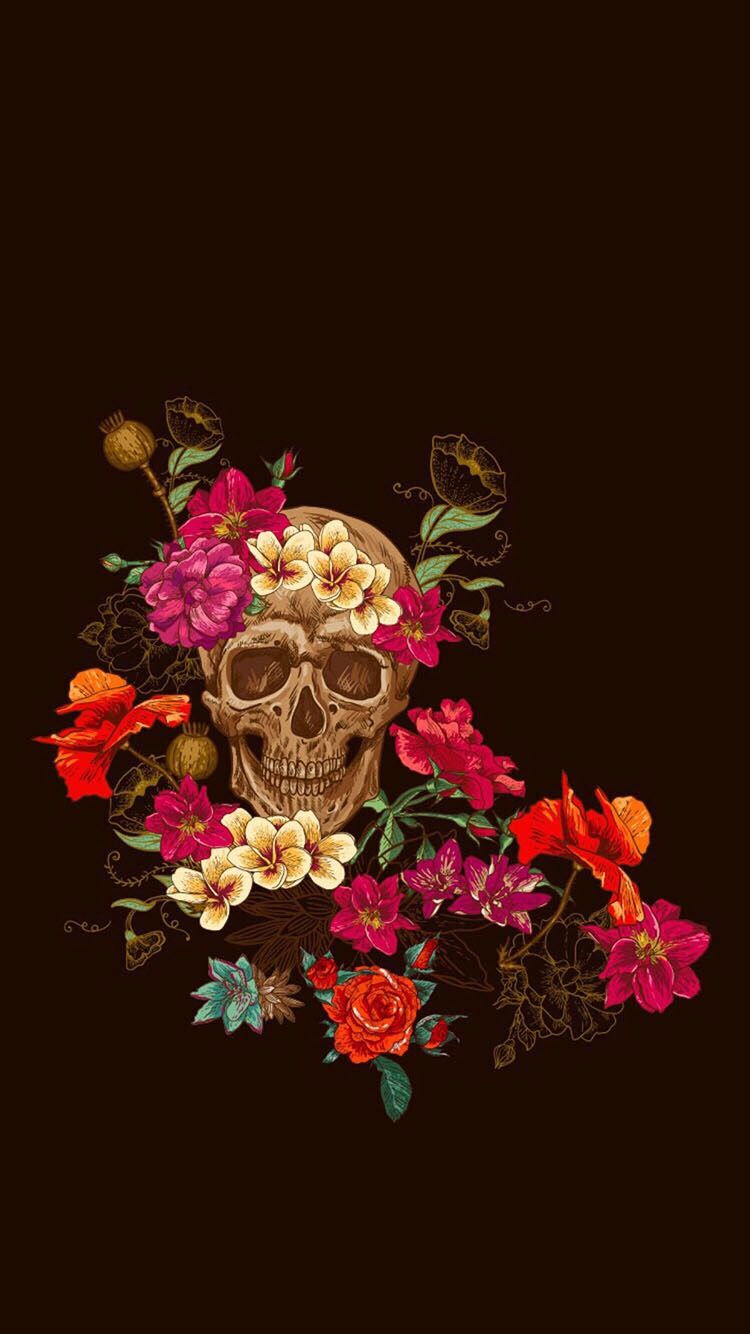 Detail Flower Sugar Skull Wallpaper Nomer 10