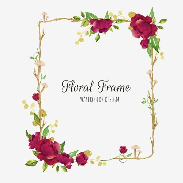 Detail Flower Vector Frame Png Nomer 18