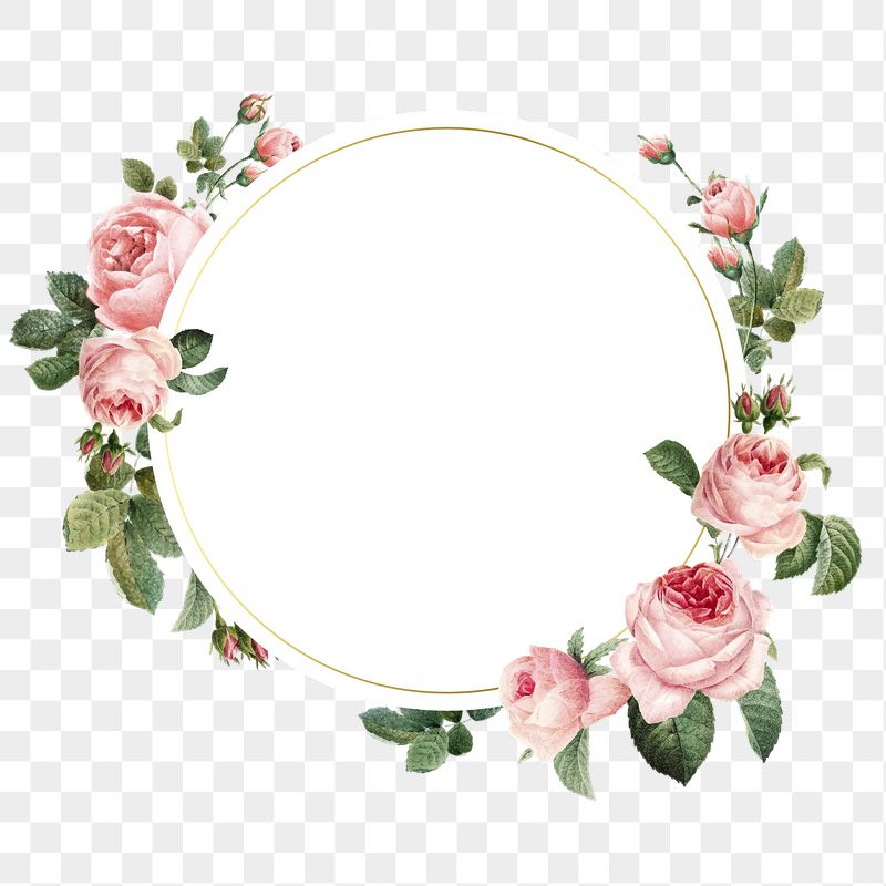 Detail Flower Vector Frame Png Nomer 19