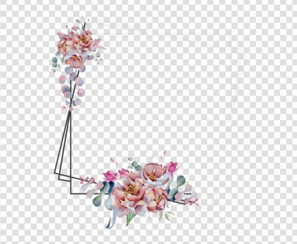 Detail Flower Vector Frame Png Nomer 24