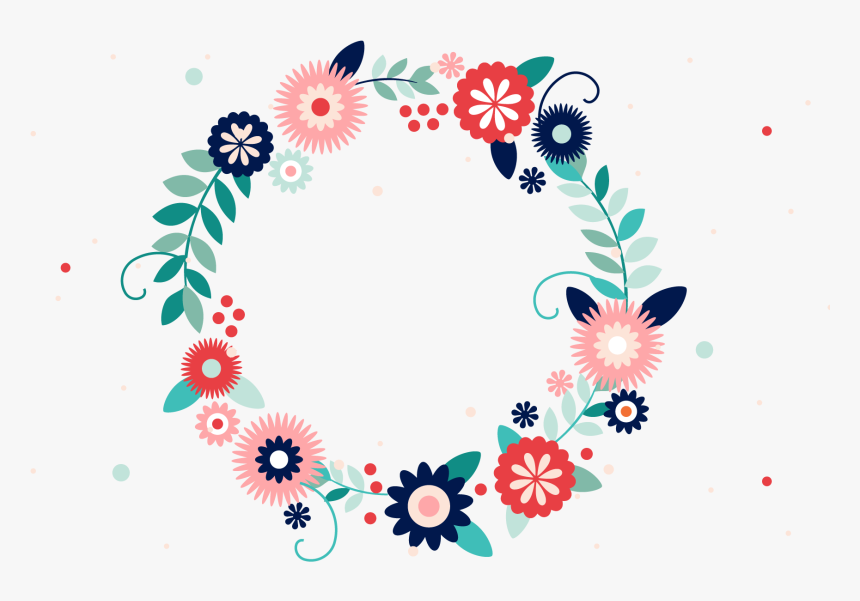 Detail Flower Vector Frame Png Nomer 4