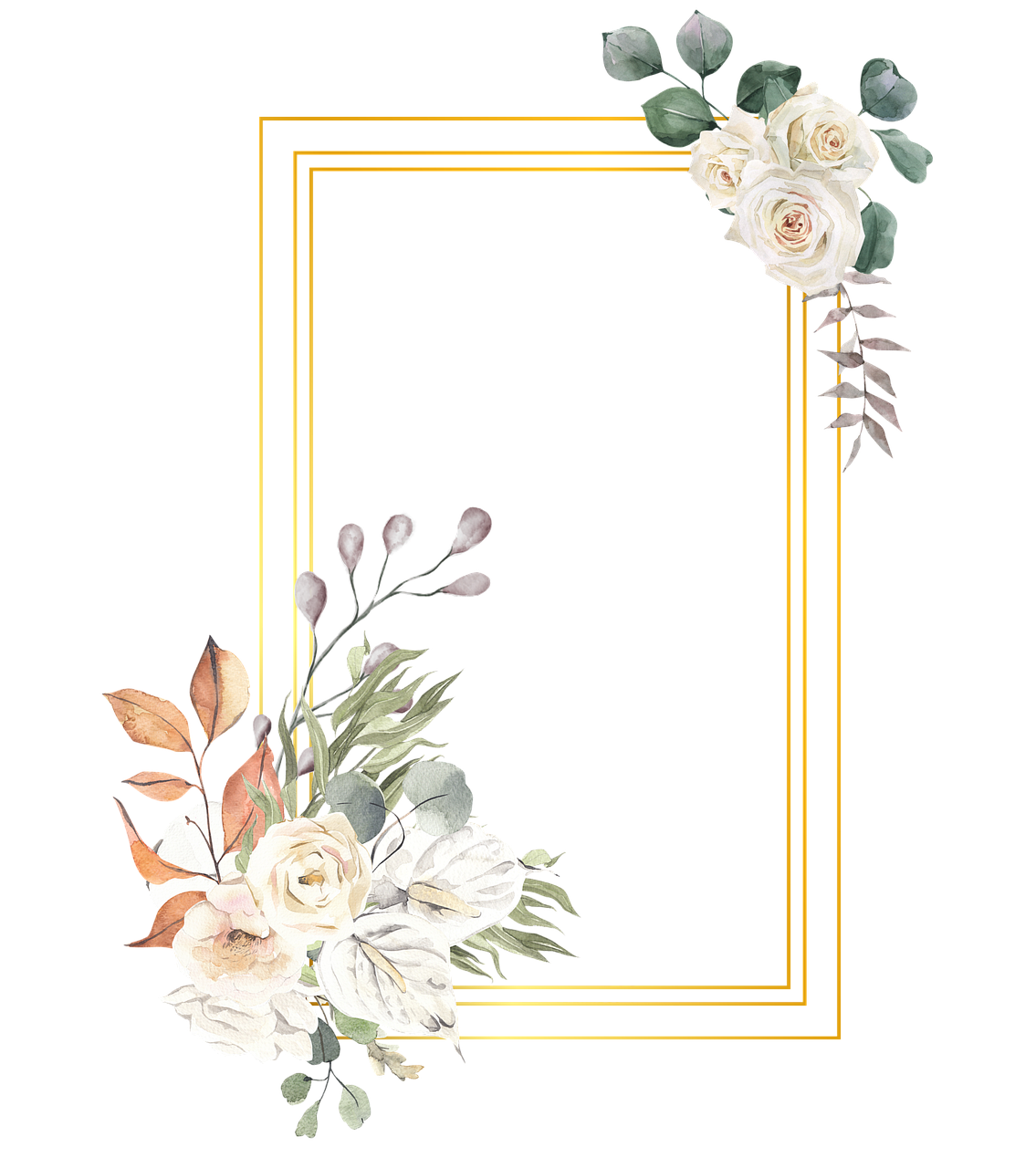 Detail Flower Vector Frame Png Nomer 36