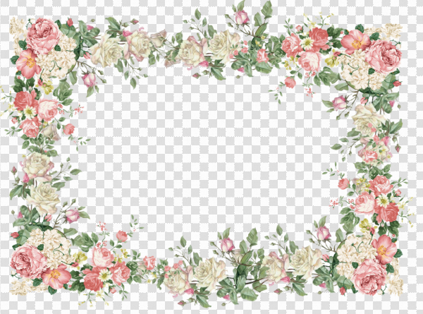 Detail Flower Vector Frame Png Nomer 44