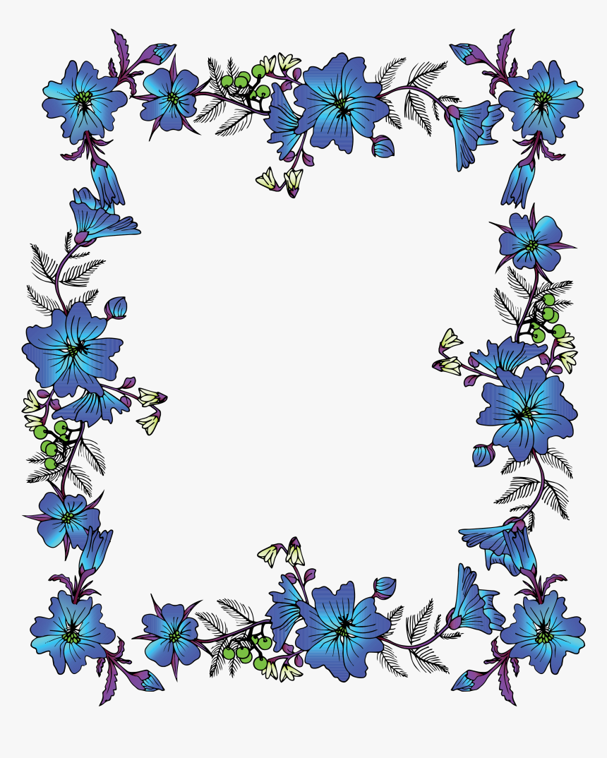 Detail Flower Vector Frame Png Nomer 45