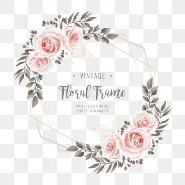 Detail Flower Vector Frame Png Nomer 49