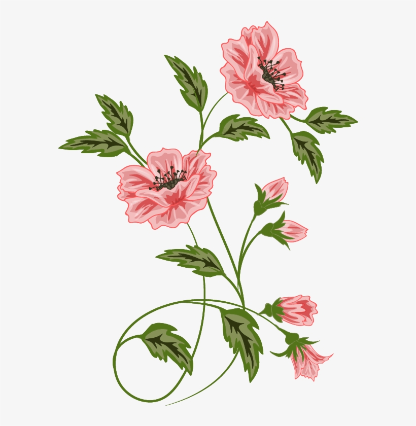Detail Flower Vector Transparent Nomer 3