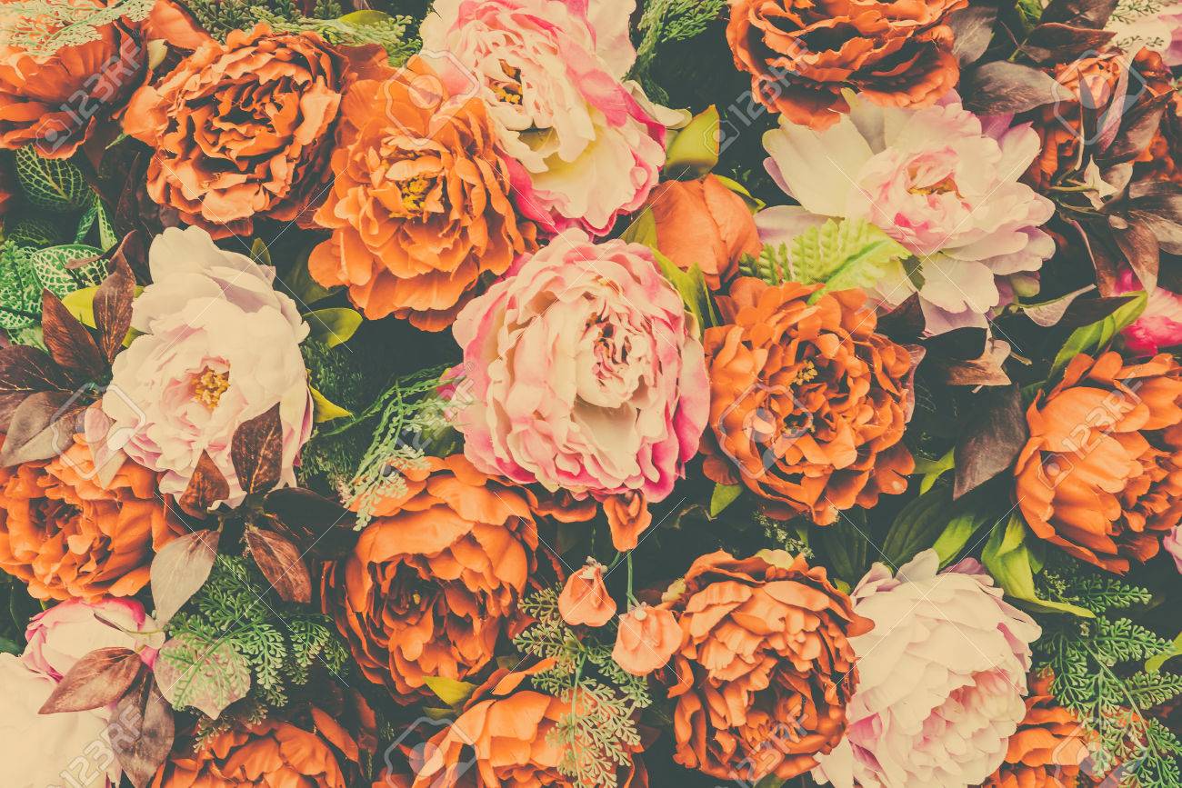 Detail Flower Vintage Background Nomer 25