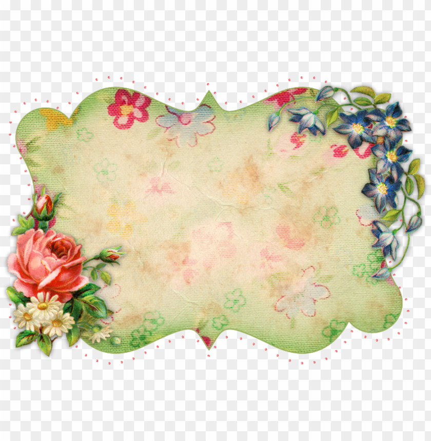 Detail Flower Vintage Frame Png Nomer 15