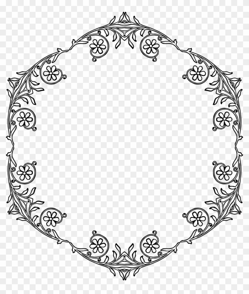 Detail Flower Vintage Frame Png Nomer 35