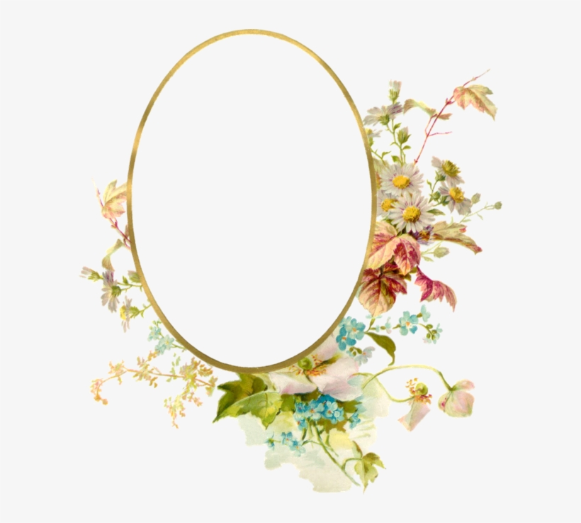 Detail Flower Vintage Frame Png Nomer 8