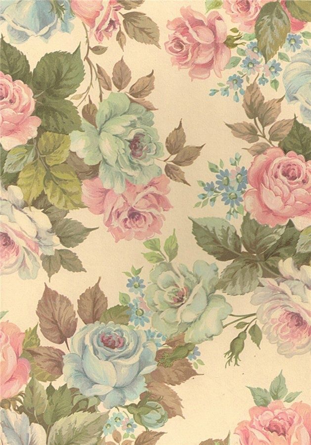 Detail Flower Vintage Wallpaper Nomer 2