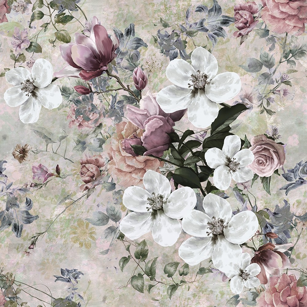 Detail Flower Vintage Wallpaper Nomer 31