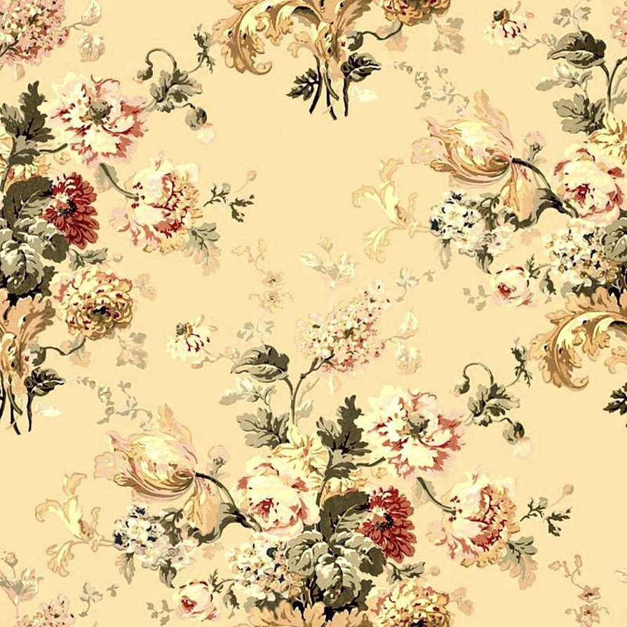 Detail Flower Vintage Wallpaper Nomer 38